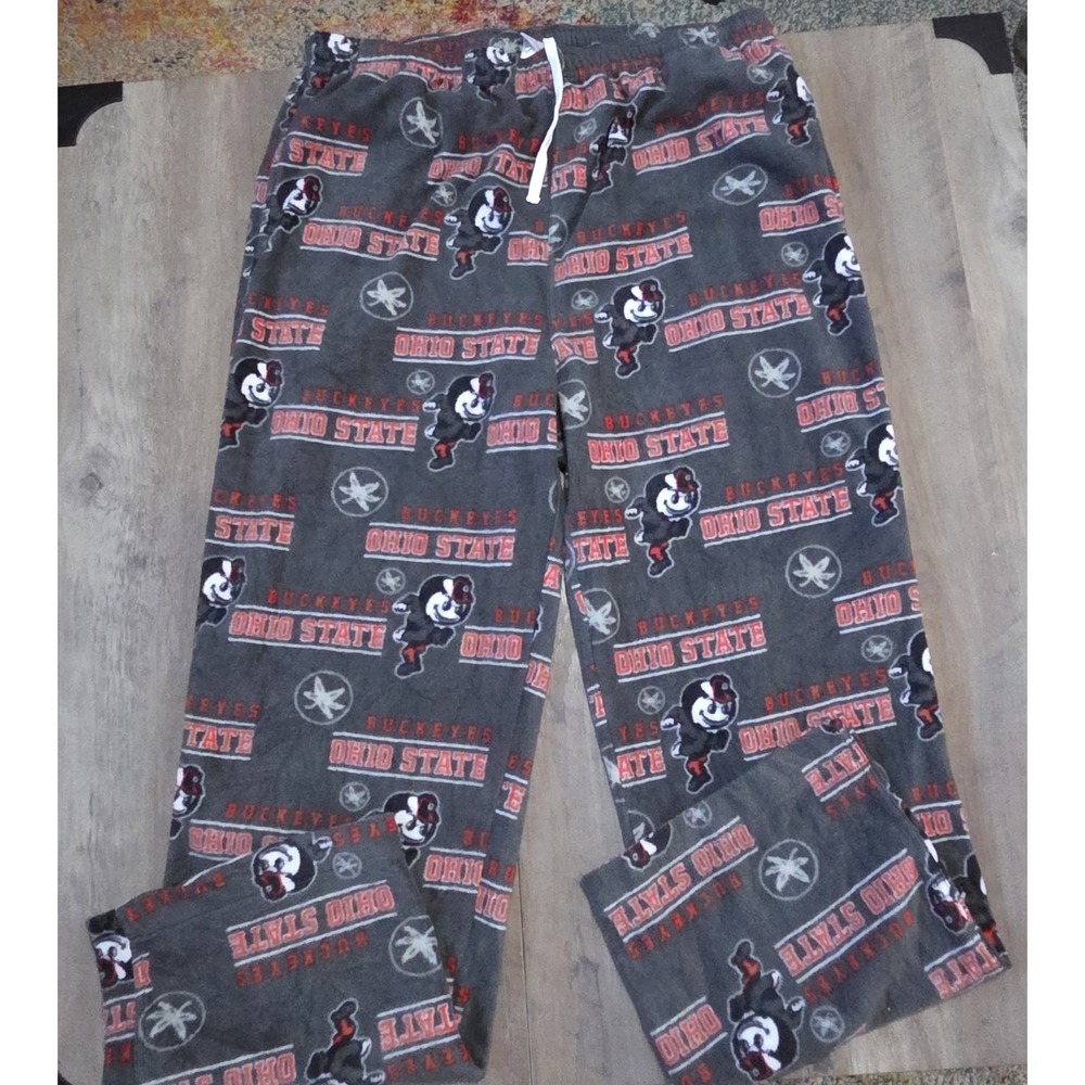 Scarlet & Gray Ohio State Buckeyes Gray Fleece Pj Pajama Pants Men XL - Picture 1 of 5